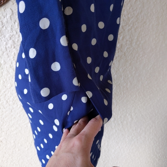 Boden Theodora Ponte Polka Dot Dress, French Navy" - Picture 4 of 7